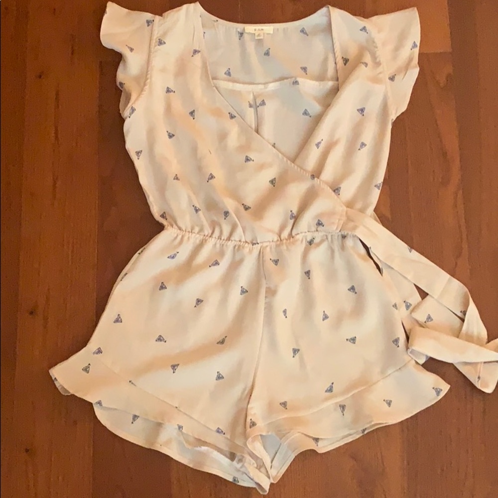 Sailboat patterned romper